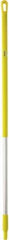 Vikan - 51 x 1-1/4" Aluminum Squeegee Handle - European Threaded Connection, Yellow - Eagle Tool & Supply