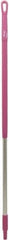 Vikan - 51 x 1-1/4" Aluminum Squeegee Handle - European Threaded Connection, Pink - Eagle Tool & Supply