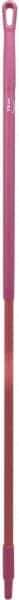 Vikan - 59 x 1-1/4" Fiberglass Squeegee Handle - European Threaded Connection, Pink - Eagle Tool & Supply