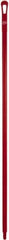 Vikan - 59 x 1-1/4" Polypropylene Squeegee Handle - European Threaded Connection, Red - Eagle Tool & Supply