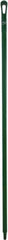 Vikan - 59 x 1-1/4" Polypropylene Squeegee Handle - European Threaded Connection, Green - Eagle Tool & Supply