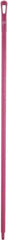 Vikan - 59 x 1-1/4" Polypropylene Squeegee Handle - European Threaded Connection, Pink - Eagle Tool & Supply