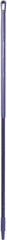 Vikan - 59 x 1-1/4" Fiberglass Squeegee Handle - European Threaded Connection, Purple - Eagle Tool & Supply