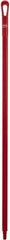 Vikan - 51 x 1-1/4" Polypropylene Squeegee Handle - European Threaded Connection, Red - Eagle Tool & Supply