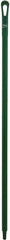 Vikan - 51 x 1-1/4" Polypropylene Squeegee Handle - European Threaded Connection, Green - Eagle Tool & Supply