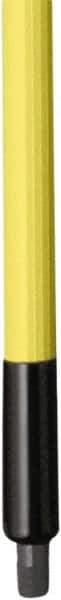 Remco - 187 x 1-1/4" Fiberglass Squeegee Handle - European Threaded Connection, Yellow, Telescoping - Eagle Tool & Supply