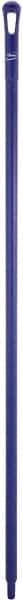 Vikan - 59 x 1-1/4" Polypropylene Squeegee Handle - European Threaded Connection, Purple - Eagle Tool & Supply