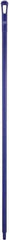 Vikan - 59 x 1-1/4" Polypropylene Squeegee Handle - European Threaded Connection, Purple - Eagle Tool & Supply