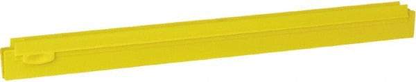 Vikan - 20" Rubber Blade Squeegee Refill - Double Edge, Yellow, Plastic Holder - Eagle Tool & Supply