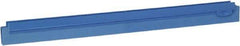 Vikan - 20" Rubber Blade Squeegee Refill - Double Edge, Blue, Plastic Holder - Eagle Tool & Supply