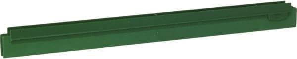 Vikan - 20" Rubber Blade Squeegee Refill - Double Edge, Green, Plastic Holder - Eagle Tool & Supply