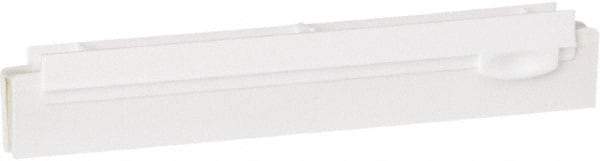 Vikan - 10" Rubber Blade Squeegee Refill - Double Edge, White, Plastic Holder - Eagle Tool & Supply