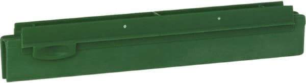 Vikan - 10" Rubber Blade Squeegee Refill - Double Edge, Green, Plastic Holder - Eagle Tool & Supply