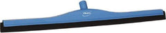 Vikan - 28" Foam Rubber Blade Bench Squeegee - Double Edge, Blue, Plastic Holder - Eagle Tool & Supply