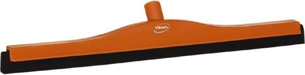 Vikan - 24" Foam Rubber Blade Bench Squeegee - Double Edge, Orange, Plastic Holder - Eagle Tool & Supply