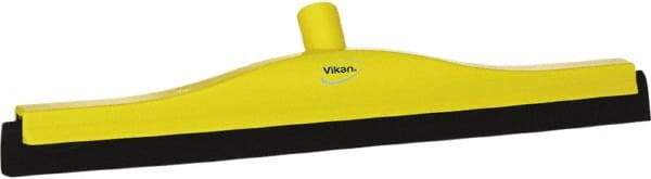 Vikan - 20" Foam Rubber Blade Bench Squeegee - Double Edge, Yellow, Plastic Holder - Eagle Tool & Supply