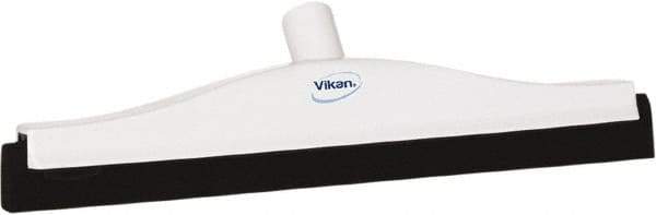 Vikan - 16" Foam Rubber Blade Bench Squeegee - Double Edge, White, Plastic Holder - Eagle Tool & Supply