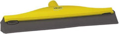 Vikan - 16" Rubber Blade Ceiling Squeegee - Double Edge, Yellow, Plastic Holder - Eagle Tool & Supply