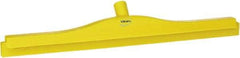 Vikan - 24" Rubber Blade Floor Squeegee - Double Edge, Yellow, Plastic Holder - Eagle Tool & Supply