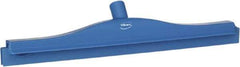 Vikan - 20" Rubber Blade Floor Squeegee - Double Edge, Blue, Plastic Holder - Eagle Tool & Supply