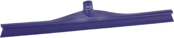 Vikan - 23.62" Rubber Blade Floor Squeegee - Single Edge, Purple, Plastic Holder - Eagle Tool & Supply