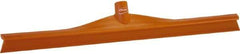 Vikan - 23.62" Rubber Blade Floor Squeegee - Single Edge, Orange, Plastic Holder - Eagle Tool & Supply