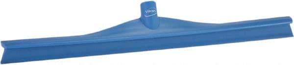 Vikan - 23.62" Rubber Blade Floor Squeegee - Single Edge, Blue, Plastic Holder - Eagle Tool & Supply