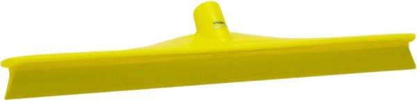 Vikan - 19.67" Rubber Blade Floor Squeegee - Single Edge, Yellow, Plastic Holder - Eagle Tool & Supply