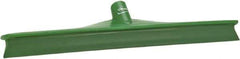 Vikan - 19.67" Rubber Blade Floor Squeegee - Single Edge, Green, Plastic Holder - Eagle Tool & Supply