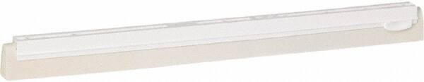 Vikan - 20" Foam Rubber Blade Squeegee Refill - Double Edge, White, Plastic Holder - Eagle Tool & Supply