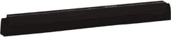 Vikan - 16" Foam Rubber Blade Squeegee Refill - Double Edge, Black, Plastic Holder - Eagle Tool & Supply