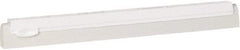 Vikan - 16" Foam Rubber Blade Squeegee Refill - Double Edge, White, Plastic Holder - Eagle Tool & Supply