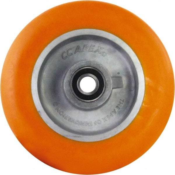 Caster Connection - 8 Inch Diameter x 2 Inch Wide, Polyurethane on Aluminum Caster Wheel - 1,250 Lb. Capacity, 2.2 Inch Hub Length, 1/2 Inch Axle Diameter, Sealed Precision Ball Bearing - Eagle Tool & Supply