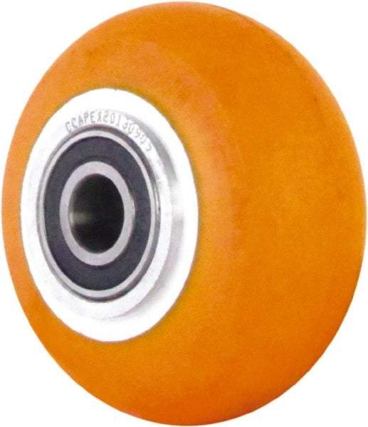 Caster Connection - 4 Inch Diameter x 2 Inch Wide, Polyurethane on Aluminum Caster Wheel - 650 Lb. Capacity, 2.2 Inch Hub Length, 1/2 Inch Axle Diameter, Sealed Precision Ball Bearing - Eagle Tool & Supply