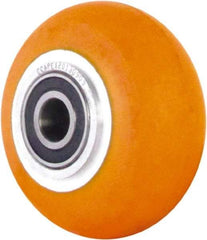 Caster Connection - 4 Inch Diameter x 2 Inch Wide, Polyurethane on Aluminum Caster Wheel - 650 Lb. Capacity, 2.2 Inch Hub Length, 1/2 Inch Axle Diameter, Sealed Precision Ball Bearing - Eagle Tool & Supply