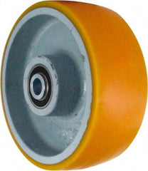 Caster Connection - 8 Inch Diameter x 3 Inch Wide, Polyurethane on Iron Caster Wheel - 2,300 Lb. Capacity, 3-1/4 Inch Hub Length, 3/4 Inch Axle Diameter, Sealed Precision Ball Bearing - Eagle Tool & Supply