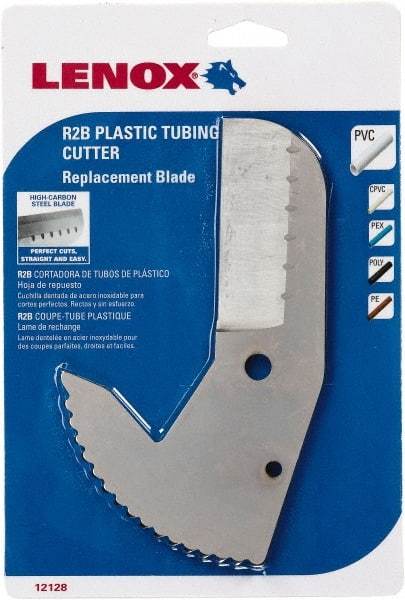 Lenox - Cutter Replacement Blade - Use with Lenox: 12124R2, Cuts PVC, CPVC, Pex, Polyethylene and Rubber Hose - Eagle Tool & Supply