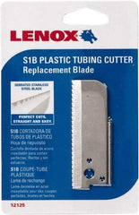Lenox - Cutter Replacement Blade - Use with Lenox: 1212S1, Cuts PVC, CPVC, Pex, Polyethylene and Rubber Hose - Eagle Tool & Supply