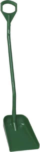 Vikan - 13-1/4" High Square Plastic Shovel - 39-7/8" Long D-Grip Handle - Eagle Tool & Supply