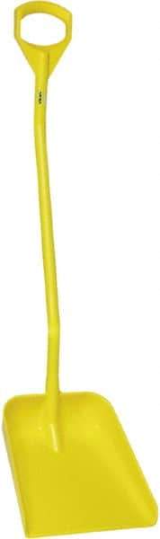 Vikan - 14-3/4" High Square Plastic Shovel - 39" Long D-Grip Handle - Eagle Tool & Supply