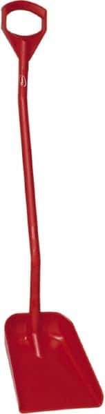 Vikan - 13-1/4" High Square Plastic Shovel - 39-7/8" Long D-Grip Handle - Eagle Tool & Supply