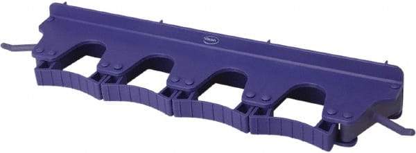 Vikan - 22 Lb Capacity, 3-5/32" Projection, Polypropylene/Rubber Wall Strip Organizer - 15-1/2" OAL - Eagle Tool & Supply