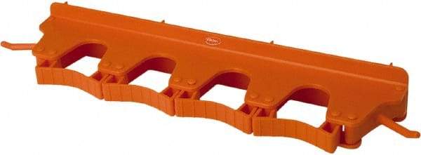 Vikan - 22 Lb Capacity, 3-5/32" Projection, Polypropylene/Rubber Wall Strip Organizer - 15-1/2" OAL - Eagle Tool & Supply