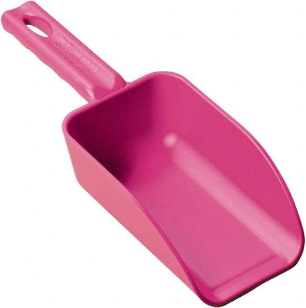 Remco - 16 oz Pink Polypropylene Flat Bottom Scoop - 3.2" Wide x 2" Deep Bowl, 10.4" OAL - Eagle Tool & Supply