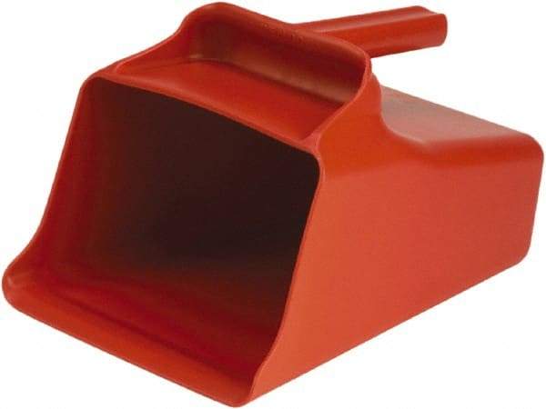 Remco - 128 oz Red Polypropylene Flat Bottom Scoop - 8.7" Wide x 6.7" Deep Bowl, 11" OAL - Eagle Tool & Supply