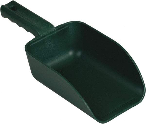 Remco - 32 oz Green Polypropylene & Semi-Ferrous Additive Flat Bottom Scoop - 4.3" Wide x 3" Deep Bowl, 11-1/2" OAL - Eagle Tool & Supply