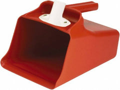 Remco - 128 oz Red Polypropylene Flat Bottom Scoop - 8.7" Wide x 7.3" Deep Bowl, 11" OAL - Eagle Tool & Supply