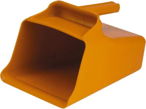 Remco - 128 oz Orange Polypropylene Flat Bottom Scoop - 8.7" Wide x 6.7" Deep Bowl, 11" OAL - Eagle Tool & Supply