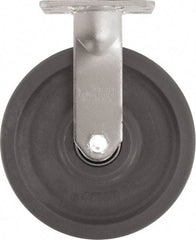 Caster Connection - 8" Diam x 2" Wide x 9-1/2" OAH Top Plate Mount Rigid Caster - High Grade Nylon, 2,000 Lb Capacity, Sealed Precision Ball Bearing, 4 x 4-1/2" Plate - Eagle Tool & Supply