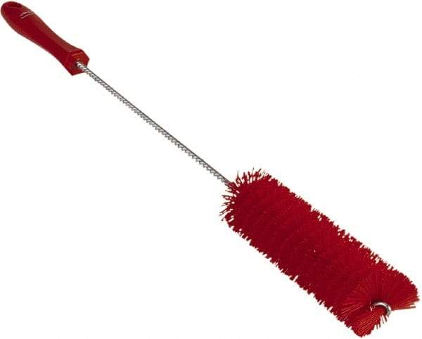 Vikan - 1-5/8" Diam Polyester Valve Brush - 19-5/8" OAL, 5-5/8" Head Length, Polypropylene & Stainless Steel Handle - Eagle Tool & Supply